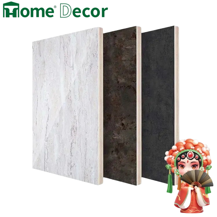 Stone Grain Melamine Faced Plywood Board